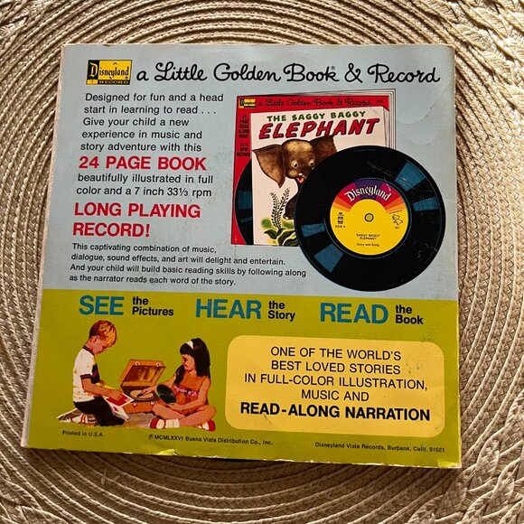 The Poky Little Puppy, Disneyland A Little Golden Book & Record, Vintage 1976 - Picture 2 of 3